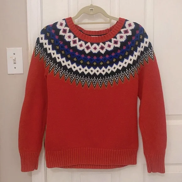 Old Navy Sweaters Old Navy Womens Fair Isle Sweater In Red